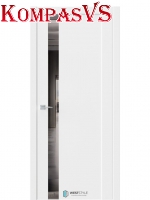 Дверь межкомнатная "F28" Белый Emlaer (Зеркало графит сатинат) - Интернет-магазин Хорошие Двери, Нижний Тагил