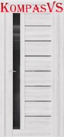 Дверь межкомнатная "RE 37" клен айс (Черное стекло) - Интернет-магазин Хорошие Двери, Нижний Тагил