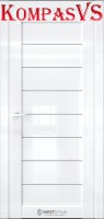Дверь межкомнатная "RE 48" Белый глянец  (стекло Графит) - Интернет-магазин Хорошие Двери, Нижний Тагил