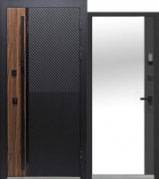 Входная дверь "Luxor 2 мдф Дуб Диагональ зеркало Smart" - Интернет-магазин Хорошие Двери, Нижний Тагил