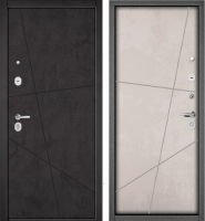 Входная дверь "ТРАСТ ЭКО ПП- МДФ Бетон графит/ Бетон Серый " - Интернет-магазин Хорошие Двери, Нижний Тагил