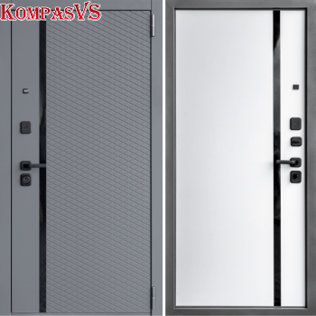 Стальная дверь "ДК-80" Софт панель/панель Софт Графит/Софт белый снег - Интернет-магазин Хорошие Двери, Нижний Тагил