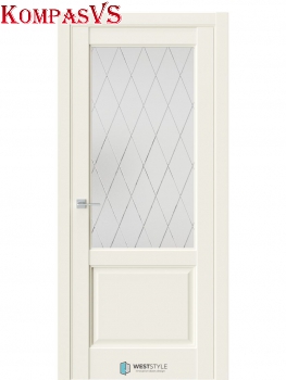 Дверь межкомнатная "SE 4" Бежевый Emlaer (стекло Ромб) - Интернет-магазин Хорошие Двери, Нижний Тагил