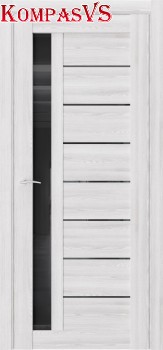 Дверь межкомнатная "RE 37" клен айс (Черное стекло) - Интернет-магазин Хорошие Двери, Нижний Тагил